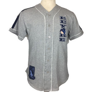 Disney Store Eeyore Baseball Button Down Tee Sz S